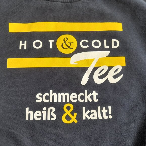 Vintage German Tea Sweatshirt by Snap Sportswear Size Medium 44" Chest Black - Picture 2 of 14